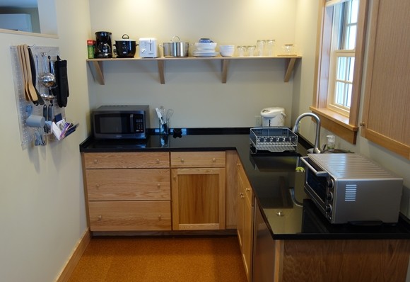 Vermont Zen Center Solo Retreat Cabin kitchen
